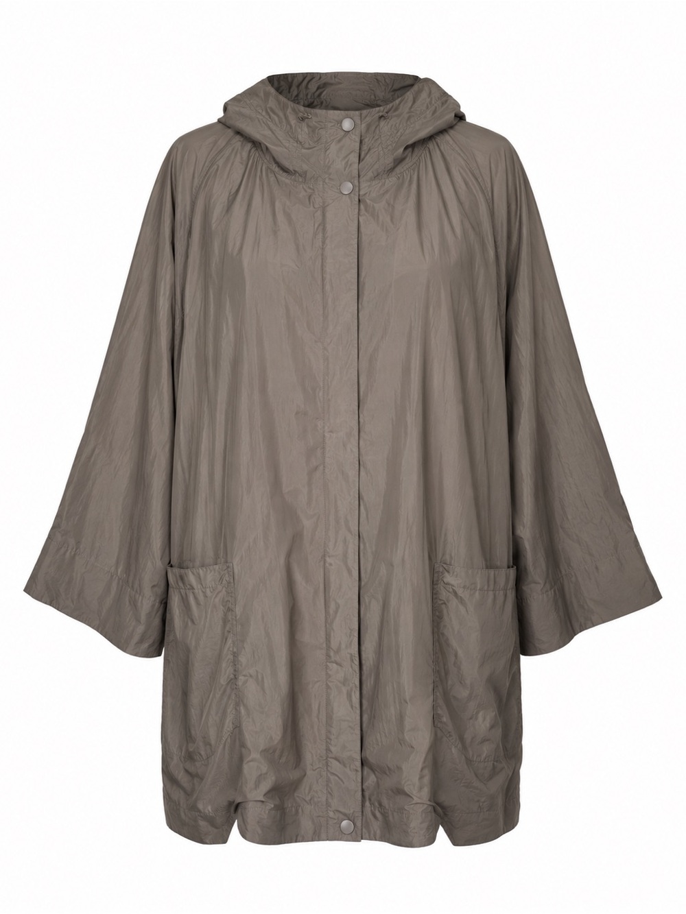 Eileen Fisher Oversized‎ Dolman Sleeve Hooded Rain Jacket/Windbreaker